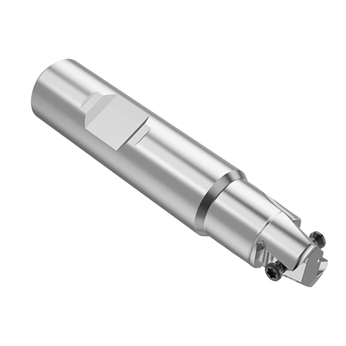R217.94-00.750-3-08-3A 0.7500" Diameter 3-Flute Coolant Through Indexable Square Shoulder End Mill product photo Front View L
