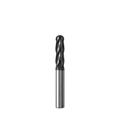 10.00mm Diameter x 10.00mm Shank 4-Flute Short Length NXT Coated Carbide Ball Nose End Mill product photo Front View L