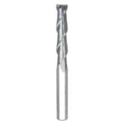 3/8" Diameter x 0.3750" Shank 2-Flute AlTiN Coated Corner Radius Carbide End Mill product photo Front View L