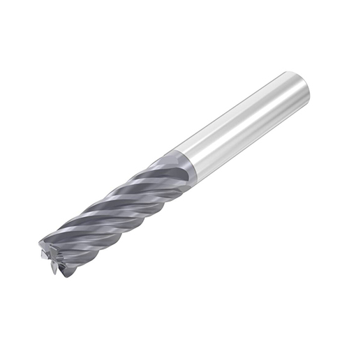 1/2" Diameter x 0.5000" Shank 6-Flute AlTiN Coated Corner Radius Carbide End Mill product photo Front View L