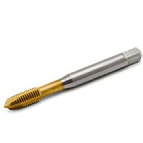 M10x1.5 6H TiN Coated HSS-PM Spiral Point Plug Tap product photo Front View L