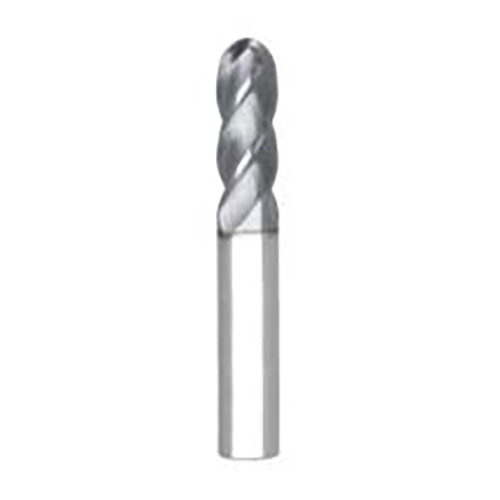 0.2500" Diameter 0.2500" Shank 4-Flute Short Length AlTiN Carbide Ball End Mill product photo Front View L