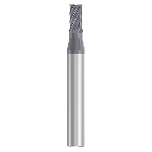0.1250" Diameter x 0.2500" Shank 6-Flute Standard AlTiN Coated Carbide Square End Mill product photo Front View L