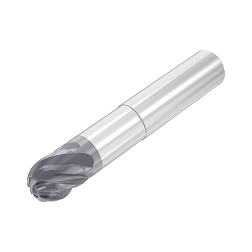 0.6250" Diameter x 0.6250" Shank 6-Flute Stub Length AlTiN Coated Carbide Ball Nose End Mill product photo Front View L