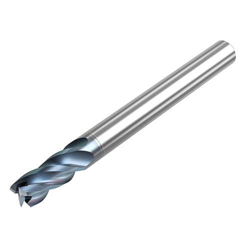 0.2500" Diameter x 0.2500" Shank 4-Flute Stub HTA Coated Carbide Square End Mill product photo Front View L