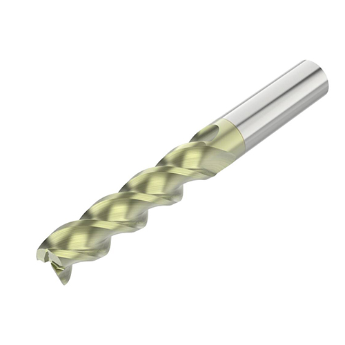 0.7500" Diameter x 0.7500" Shank 3-Flute Long ANF Coated Carbide Square End Mill product photo Front View L