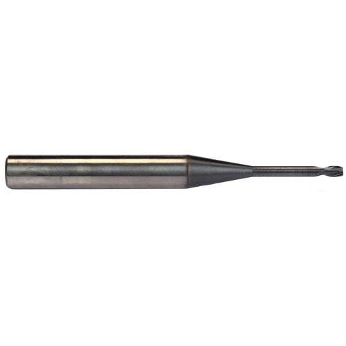 1.2mm Diameter x 6mm Shank 2-Flute Long Necked Design Premium Carbide End Mill product photo Front View L
