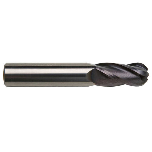 20mm Diameter 4-Flute Ball Nose Regular Length TiAlN Coated Carbide End Mill product photo Front View L