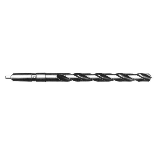 29/32" MT3 12-1/2" O.A.L. Extra Length Taper Shank H.S.S. Oil Hole Drill Bit product photo Front View L