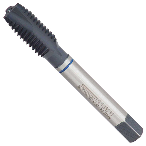 3/8"-16 Blue Ring 3-Flute HSSE-V3 Spiral Point Tap product photo Front View L