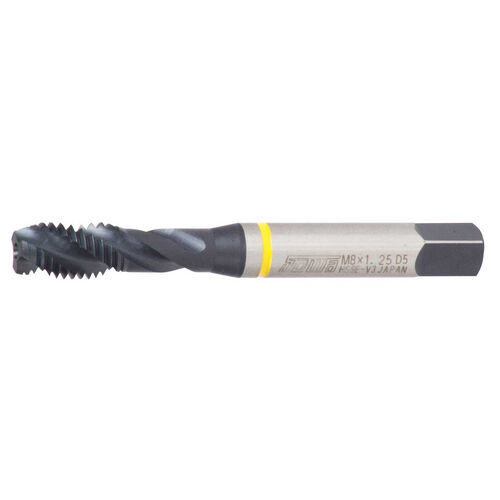 5/16"-18 UNC Yellow Ring HSSE-V3 Spiral Flute Tap product photo Front View L