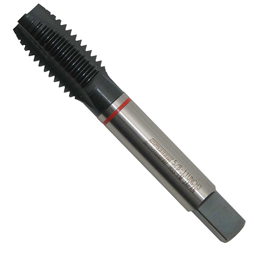 3/8"-24 Red Ring P-HSS Spiral Point Tap product photo Front View L