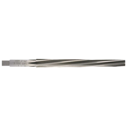 #2/0 Left Hand Spiral Flute H.S.S. Taper Pin Reamer product photo Front View L