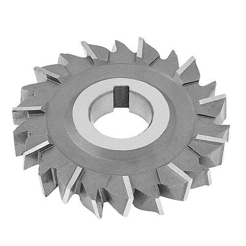 8" x 1-1/2" x 1-1/2" Bore H.S.S. Staggered Tooth Milling Cutter product photo Front View L