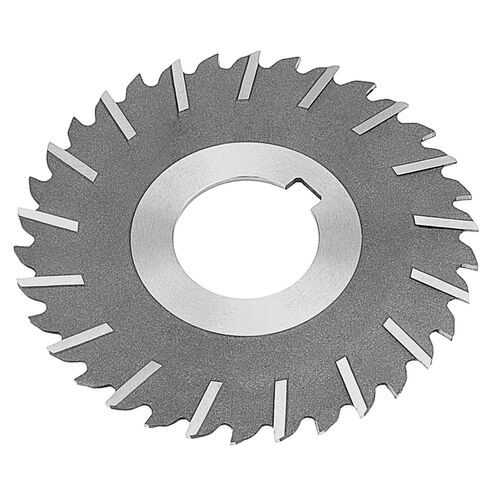 3" x 9/64" x 1-1/4" Bore H.S.S. Staggered Tooth Slitting Saw product photo Front View L