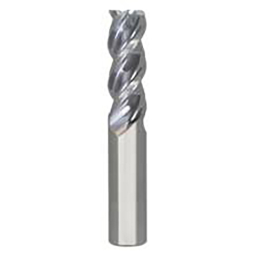 12mm Diameter x 12mm Shank 3-Flute Standard TiCN Coated Carbide Square End Mill product photo Front View L