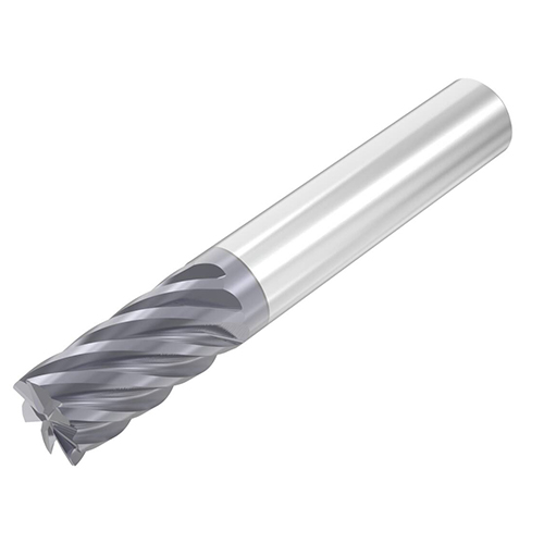 0.3750" Diameter x 0.3750" Shank 0.0050" Corner Chamfer 7-Flute Standard Length AlTiN Coated Carbide Corner Chamfer End Mill product photo Front View L