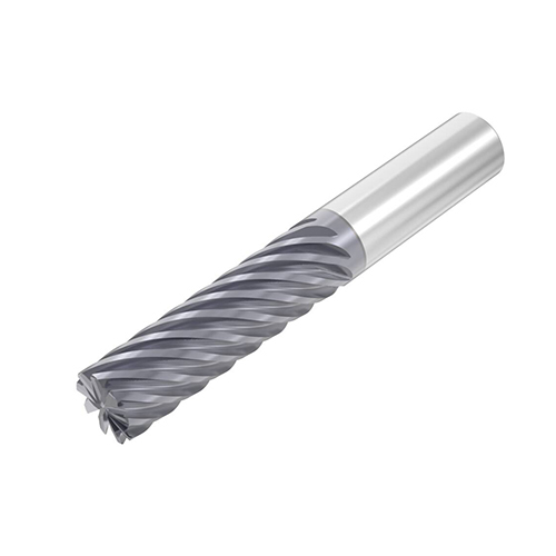 1" Diameter x 1.0000" Shank 9-Flute AlTiN Coated Corner Radius Carbide End Mill product photo Front View L