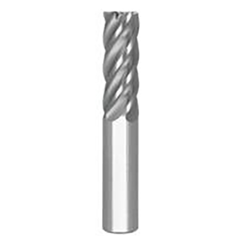 3/8" Diameter x 0.3750" Shank 5-Flute AlCrN Coated Corner Radius Carbide End Mill product photo Front View L