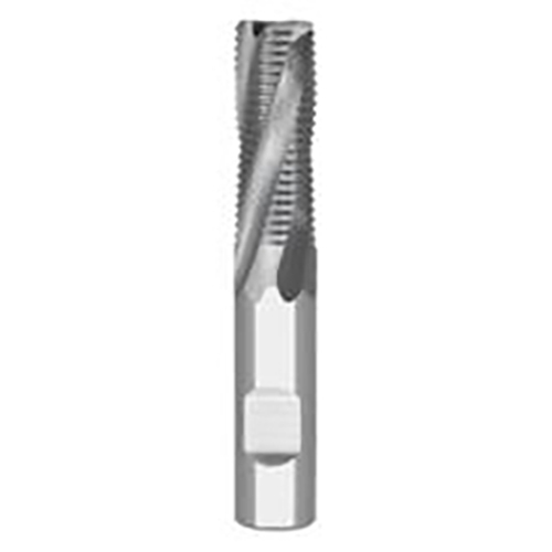 7/16" Diameter x 7/16" Shank 4-Flute Stub AlTiN Coated Carbide Roughing End Mill product photo Front View L