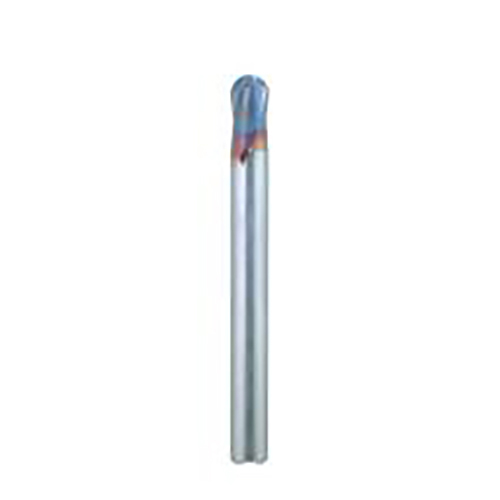 0.2500" Diameter x 0.2500" Shank 2-Flute Stub Length AlTiN Coated Carbide Ball Nose End Mill product photo Front View L