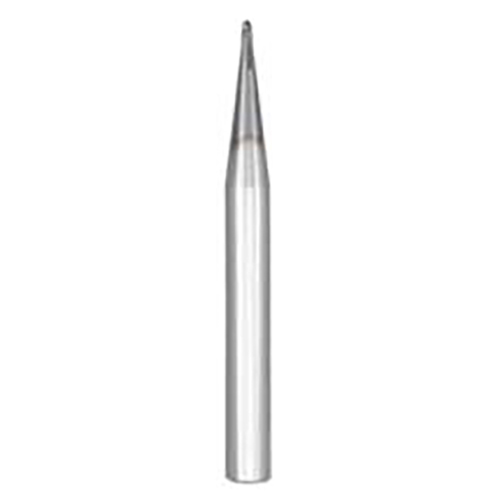 0.2500" Diameter 0.2500" Shank 2-Flute Stub Length AlTiN Carbide Ball End Mill product photo Front View L