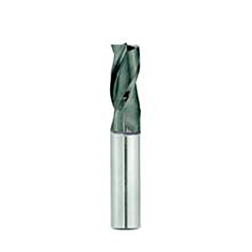 0.2500" Diameter x 0.2500" Shank 3-Flute Standard TiAlN Coated Carbide Square End Mill product photo Front View L