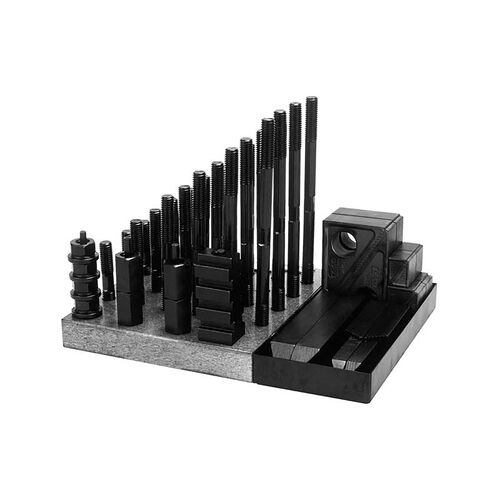 5/16-18 x 3/8" Te-Co 50pc Super Clamping Kit With 1" Step Blocks product photo Front View L