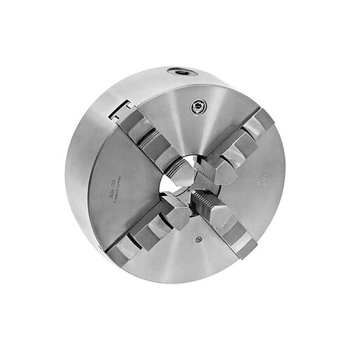 8" 4-Jaw Precision Steel Body Scroll Chuck With Hard Solid Jaws (Set) product photo Front View L