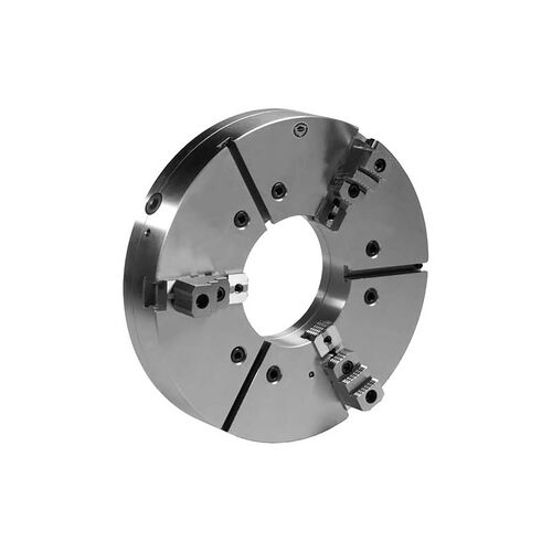 31-1/2" A2-20 3-Jaw Steel Body Oil Country Chuck With 2pc Hard Reversible Jaws (Set) product photo Front View L