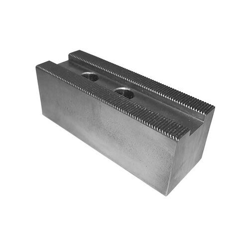12" Rectangular Soft Top Jaw With Metric Serration (Piece) - 100mm Height product photo Front View L