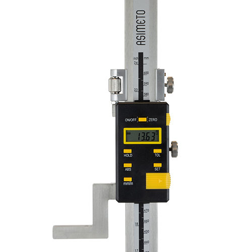 0-24" With Fine Adjustment Asimeto Single Beam Digital Height Gauge product photo Back View L