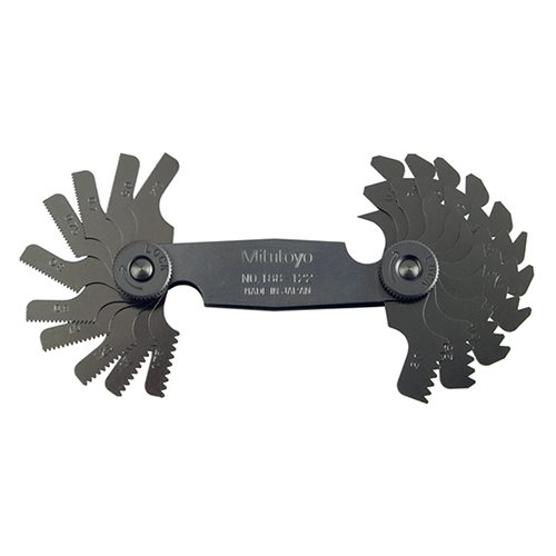 21 Leaf 0.4-7mm Mitutoyo Screw Pitch Gauge product photo Front View L