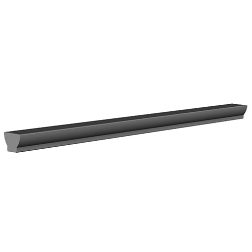 20" Long Length x 1.00" Wide Uniforce Wedge Stock For Wedge Clamp product photo Front View L