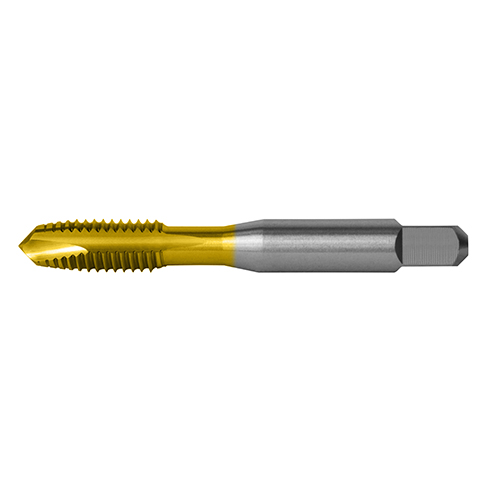 7/16"-14 UNC 2B H3 TiN Coated High Speed Steel Plug Chamfer Spiral Point Tap product photo Front View L