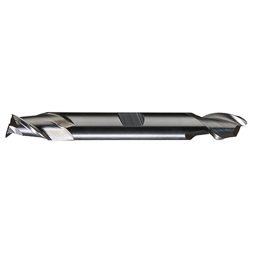 5/8" Diameter x 5/8" Shank 2-Flute Bright High Speed Steel Double Ended Finishing End Mill product photo Front View L