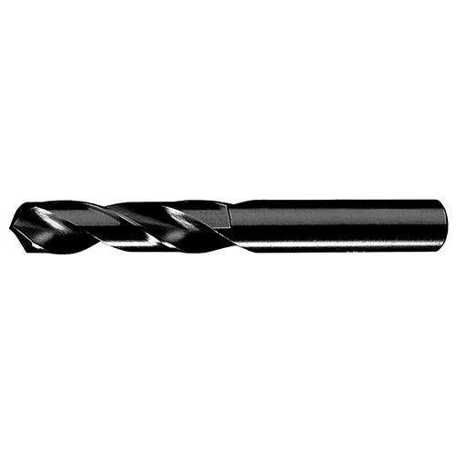 3/8" 135 Degree Heavy Duty Split Point Black Oxide Coated High Speed Steel Screw Machine Drill Bit product photo Front View L