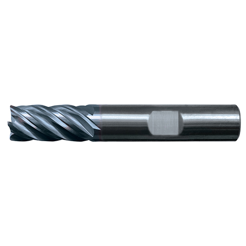 5/16" Diameter x 5/16" Shank, 5-Flute AP/MAX Coated Carbide Variable Index Square Shoulder End Mill product photo Front View L