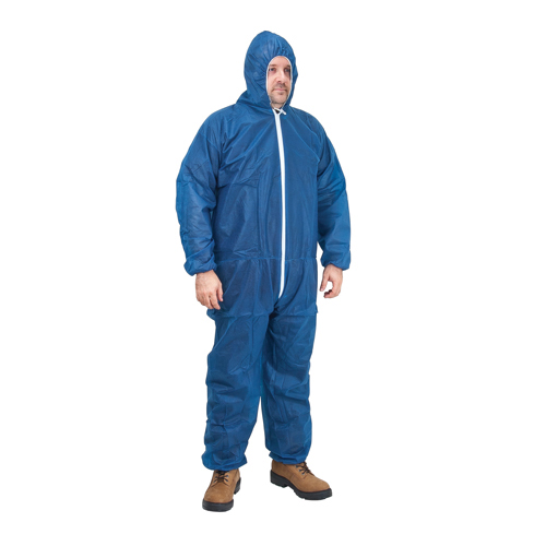 2X-Large Protective Coveralls, Blue, Polypropylene product photo Front View L