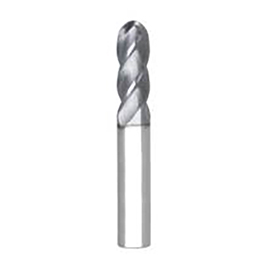 0.3750" Diameter x 0.3750" Shank 4-Flute Short Length AlTiN Coated Carbide Ball Nose End Mill product photo