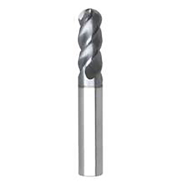 0.1250" Diameter x 0.1250" Shank 4-Flute Short Length AlTiN Coated Carbide Ball Nose End Mill product photo