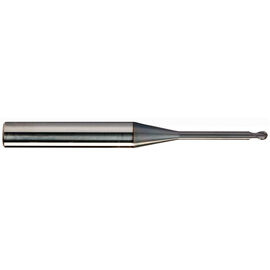 1.4mm Diameter x 6mm Shank 2-Flute Standard Reach Ball Nose Necked Design Premium Carbide End Mill product photo