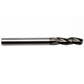 17/64" Diameter 3-Flute Ball Nose Regular Length TiAlN Coated Carbide End Mill product photo