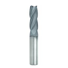 0.3750" Diameter x 0.3750" Shank 0.3mm Corner Radius 4-Flute Short Length Diamond CVD Coated Carbide Corner Radius End Mill product photo