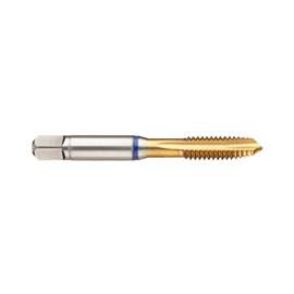 3906 (8.00mm) M8x1.25 HSSE-E-PM TiN Coated Spiral Point Blue Ring Tap product photo