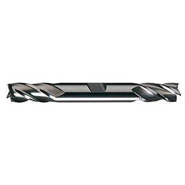 13/32" Diameter x 1/2" Shank 4-Flute Bright High Speed Steel Double Ended Finishing End Mill product photo