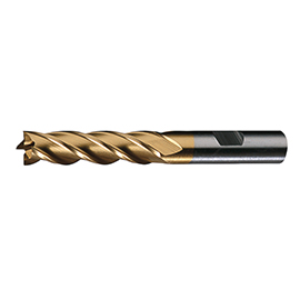 7/8" Diameter x 7/8" Shank 4-Flute TiN Coated High Speed Steel Finishing End Mill product photo