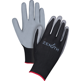 Black Coated Gloves, Medium/8, Nitrile Coating, 13 Gauge, Polyester Shell Pair product photo