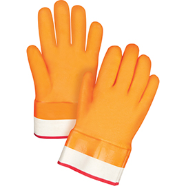 Winter Lined Gloves, Size Large/9, 10" L, PVC, Foam Fleece Inner Lining, Winter Weight product photo