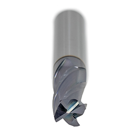 1/2 4-Flute 0.020" Radius TiAlN Coated Solid Carbide End Mill product photo Side View S